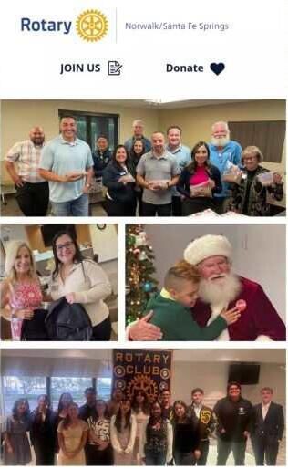 Creative Crescendo launched Norwalk/Santa Fe Springs Rotary Club’s page, now a hub for members.