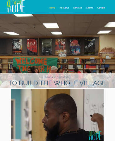 Before Creative Crescendo built Cultivating Hope’s website.